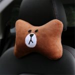 Cute Cartoon Car Headrest Pillow Brown Bear Car Neck Rest Support Automotive Interior Seat Cushion Car Accessories Car Styling - Image 2