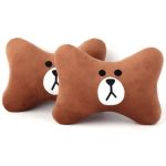 Cute Cartoon Car Headrest Pillow Brown Bear Car Neck Rest Support Automotive Interior Seat Cushion Car Accessories Car Styling - Image 4